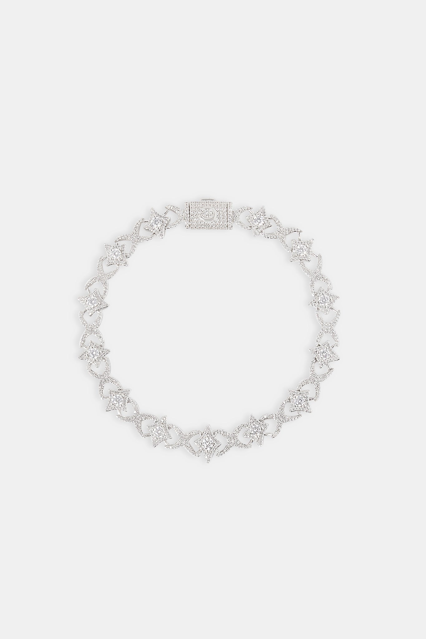 Iced Star Infinity Link Bracelet - 8mm